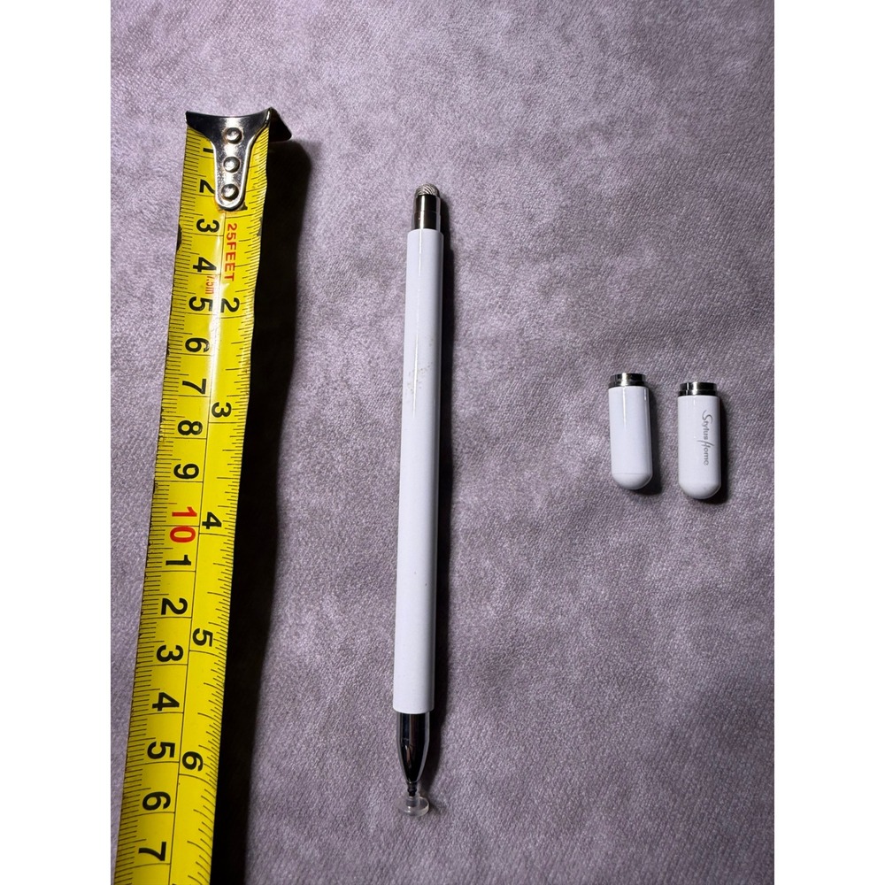 StylusHome Magnetic Disc Stylus Pen for Touch Screens White with Extra Cap